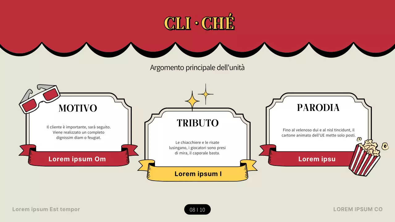 Introduzione alla terminologia cinematografica nel concetto di teatro rosso e giallo