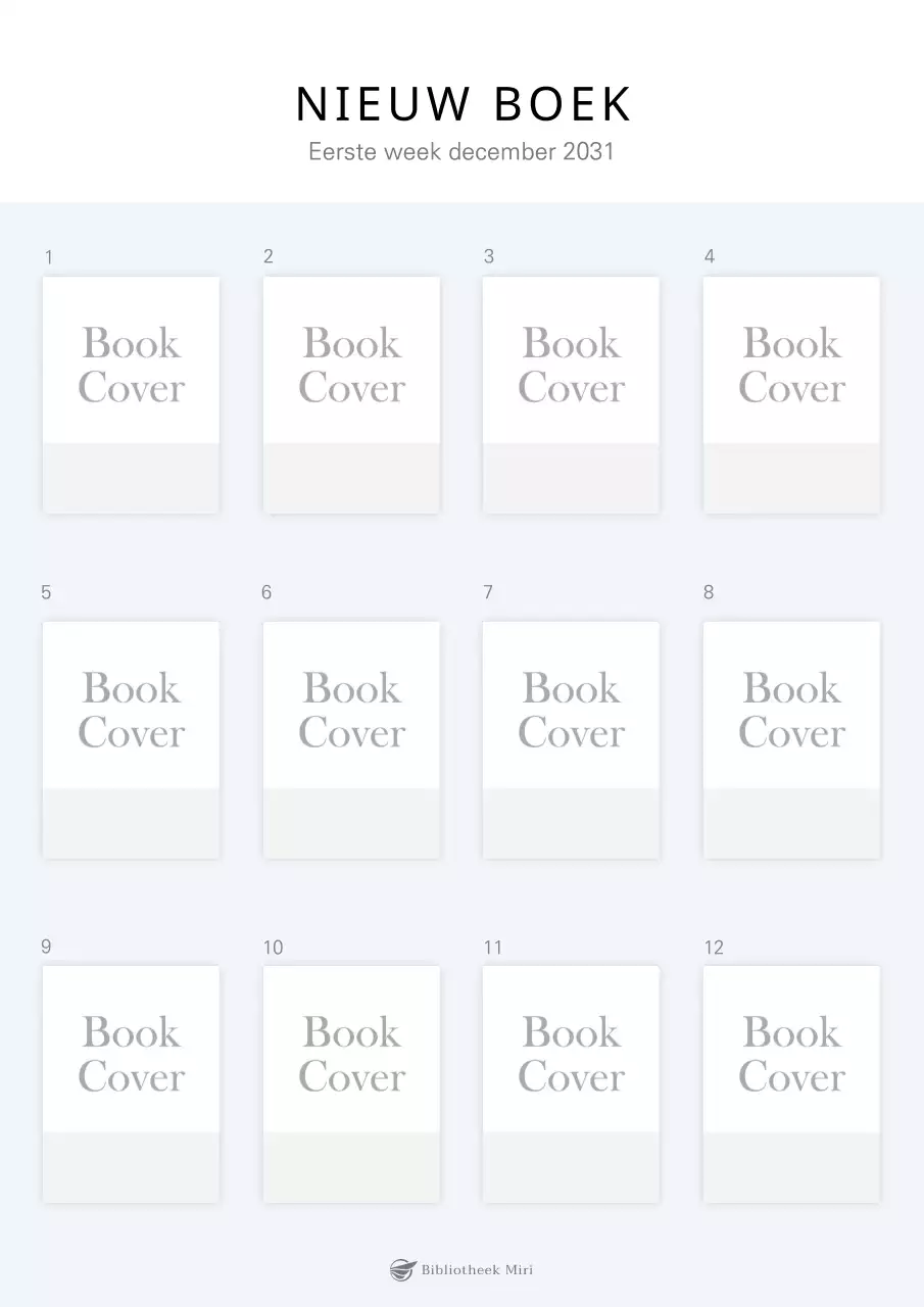 Boekenlijst met eenvoudige mauve omslag