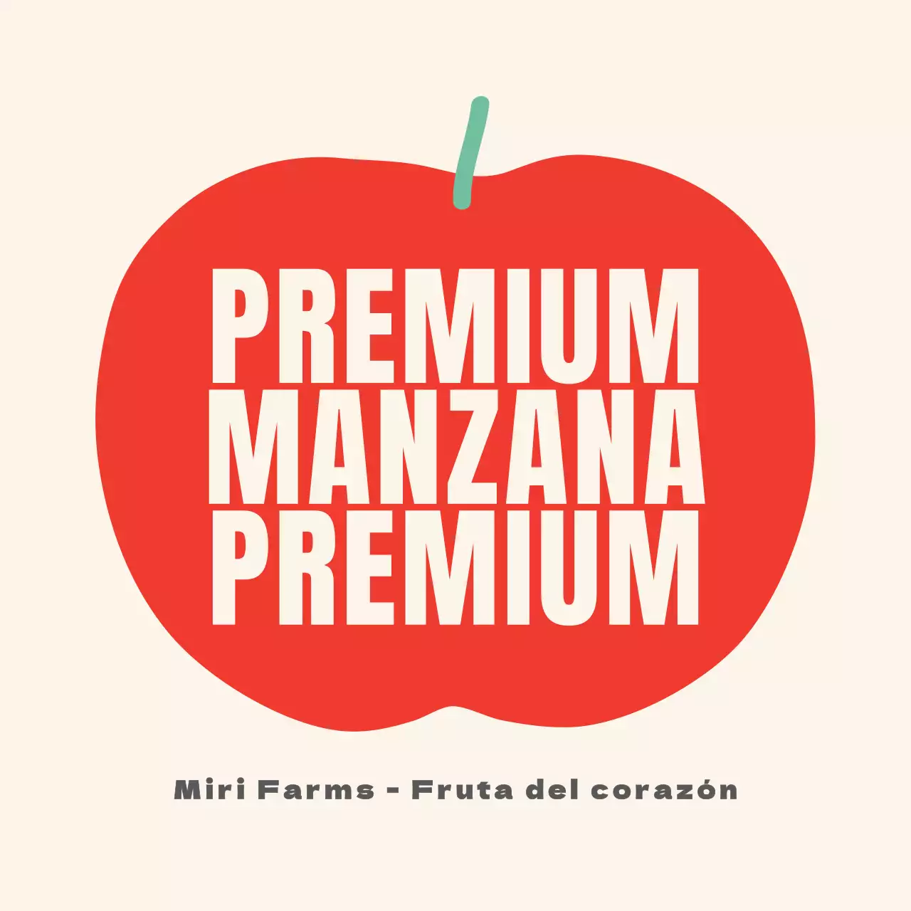 Texto ilustrado pegatina manzana