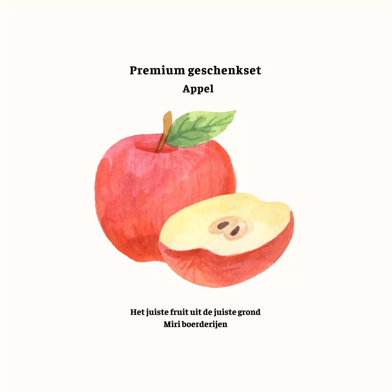 Geïllustreerde appel cirkel sticker