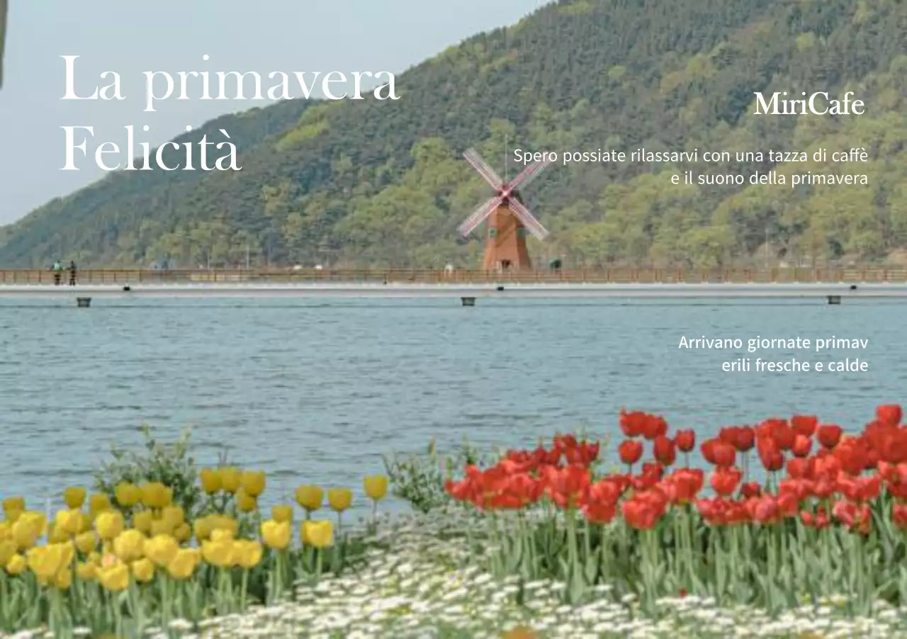 Design emozionale con sfondo caldo e concetto di primavera