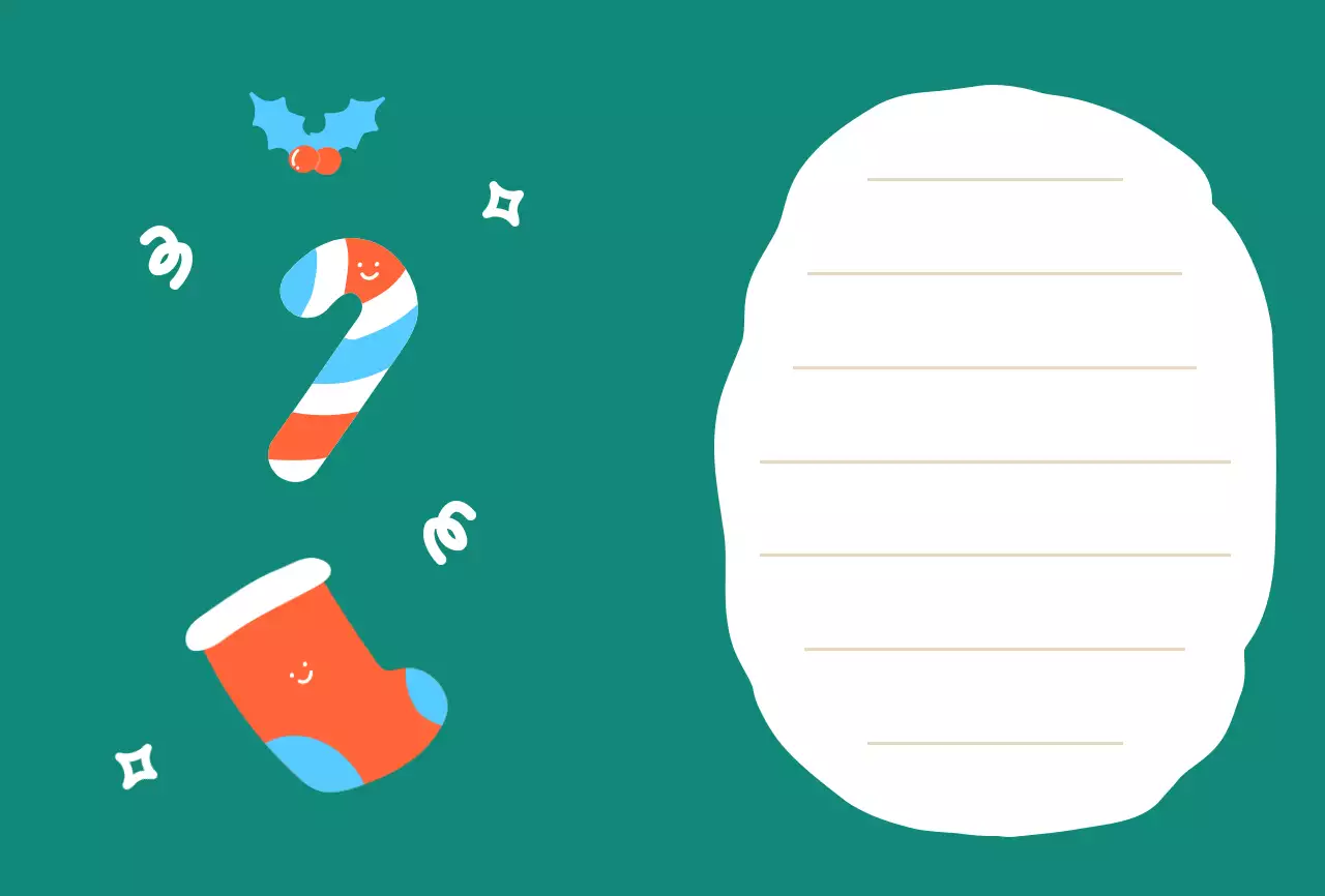 Turquoise Cute Christmas Socks Postal de Navidad Postales