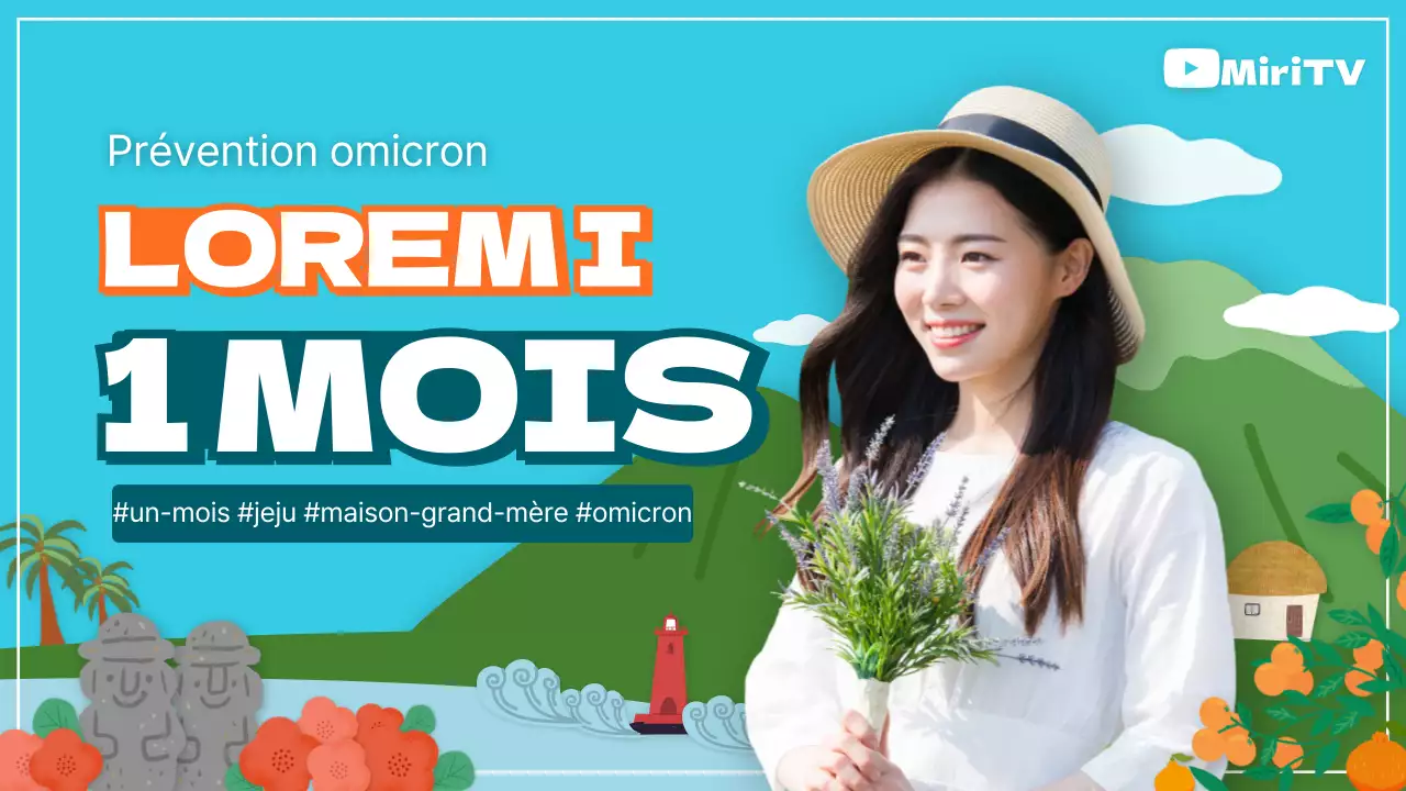 Illustration mignonne de la maison de la grand-mère de Jeju, âgée d'un mois YouTube thumbnail