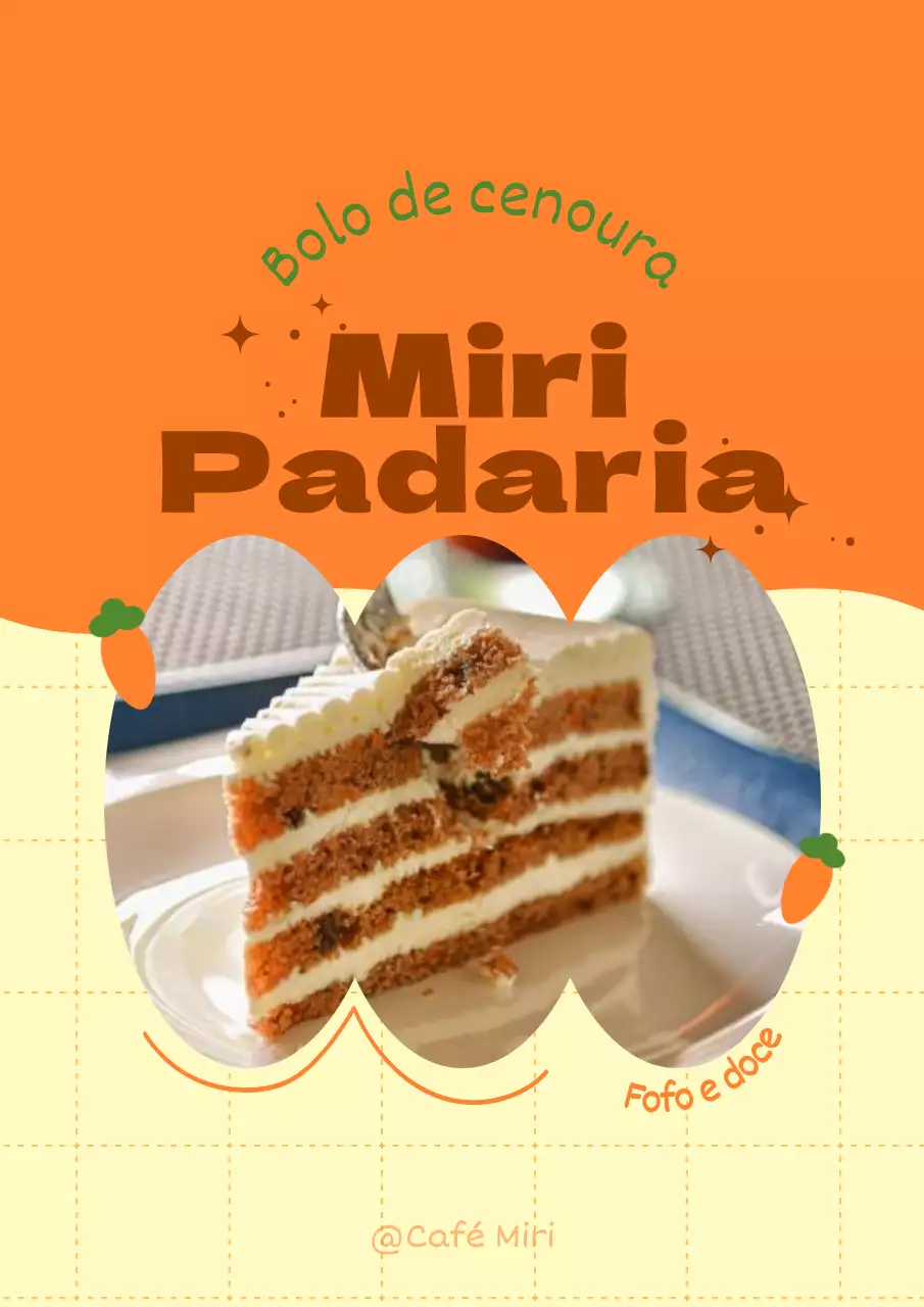 Promova o seu menu com uma bonita moldura cor de laranja