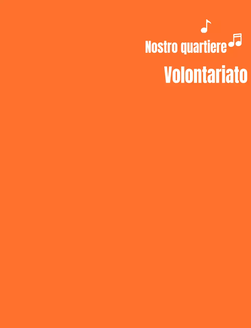 Testo ritmico stile logo in arancione e bianco Organizzazione di volontariato