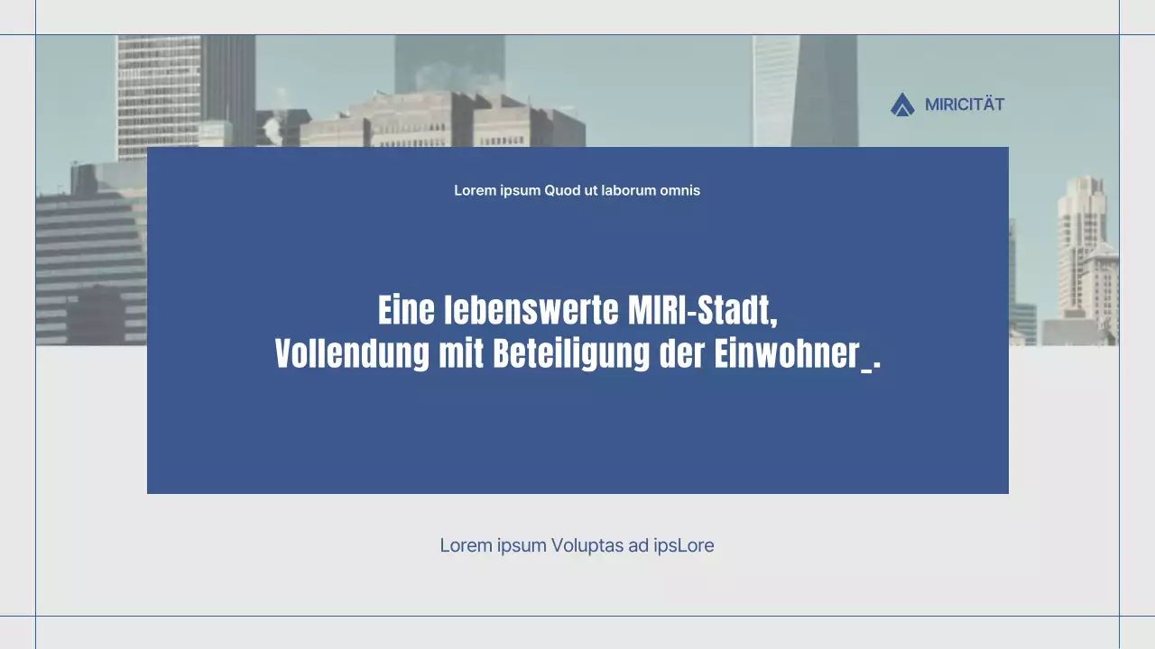 Einfache blaue und graue Vortragspräsentation