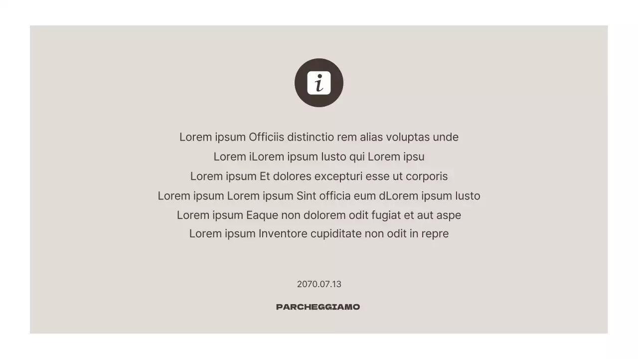Semplice prospetto di investimento immobiliare commerciale in bianco e marrone