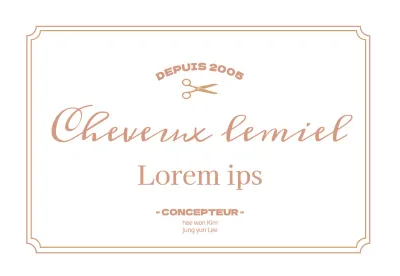 Enseigne de salon de coiffure luxueuse et blanche