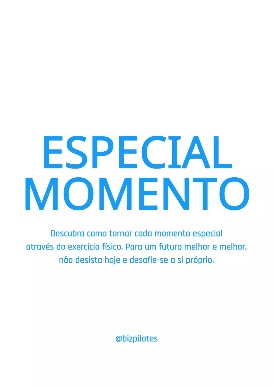 Texto simples e moderno numa cor azul clara fresca Estilo de combinação para produtos e promoções de Pilates.