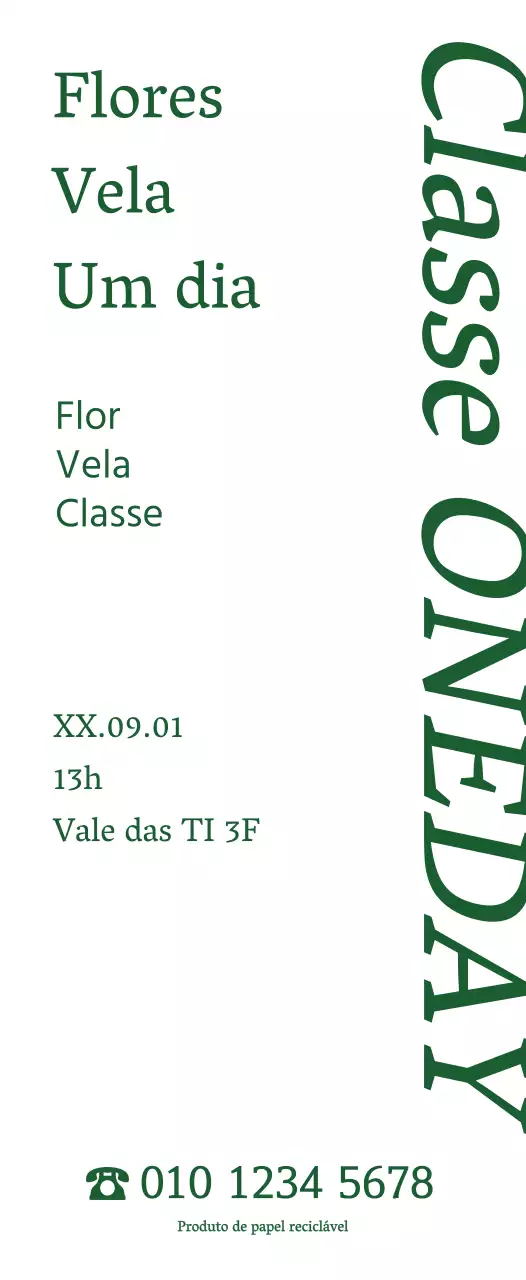 Sobre a aula de um dia: uma vela floral simples e sentimental em estilo escultura em verde.