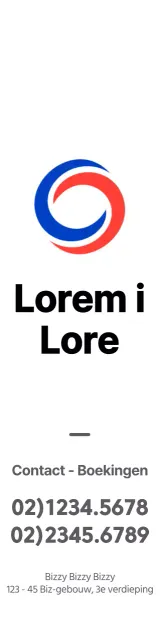 Eenvoudige symbolische logostijl in rood en blauw om informatie over een accountantskantoor te geven en te promoten