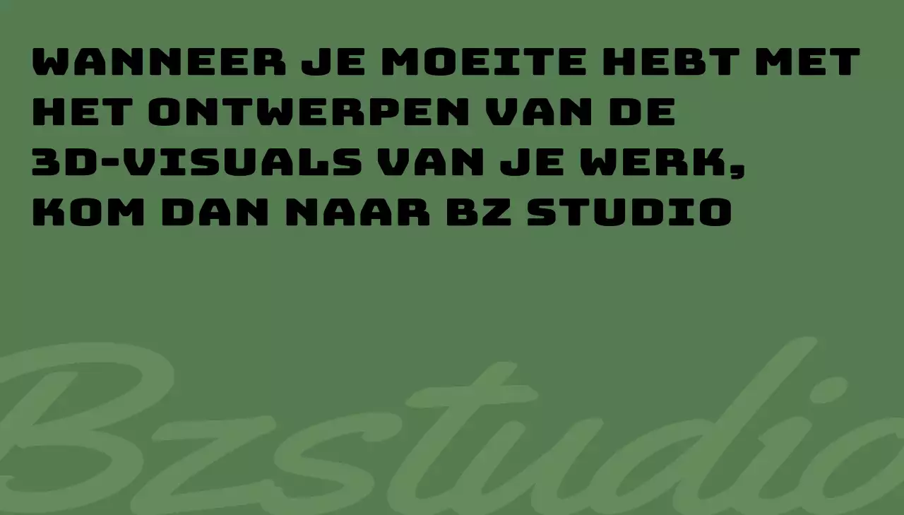 Strak ontwerp met tekst in rustige, stijlvolle kleuren