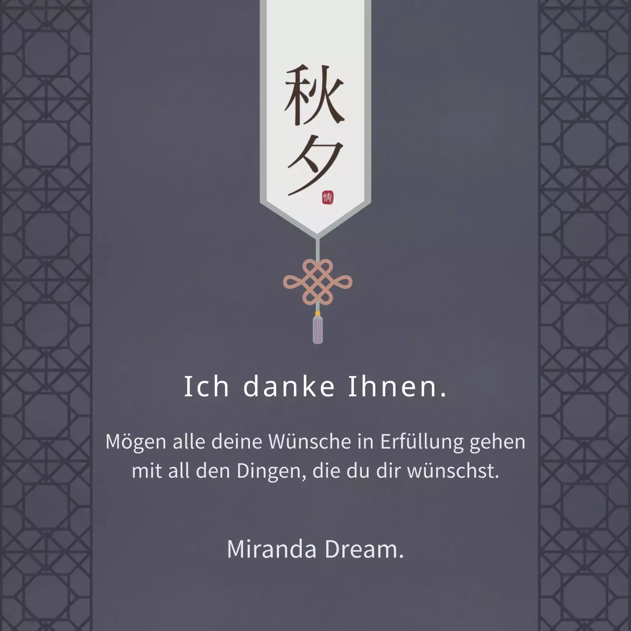 Luxuriöse Thanksgiving-Grüße in dunklem Lila