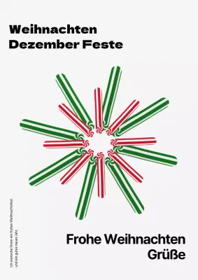 Rot und grün Ornament Bild Weihnachten festliche Poster