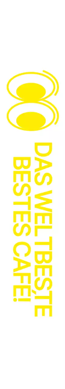 Einfache pralles Auge Illustration in gelb kombiniert mit einem Text Satz für einen Stil Cafe