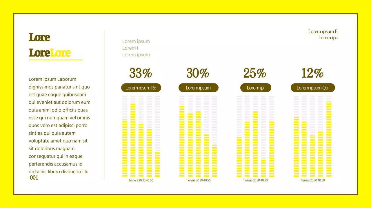 Gele schone concept staafdiagram ontwerp