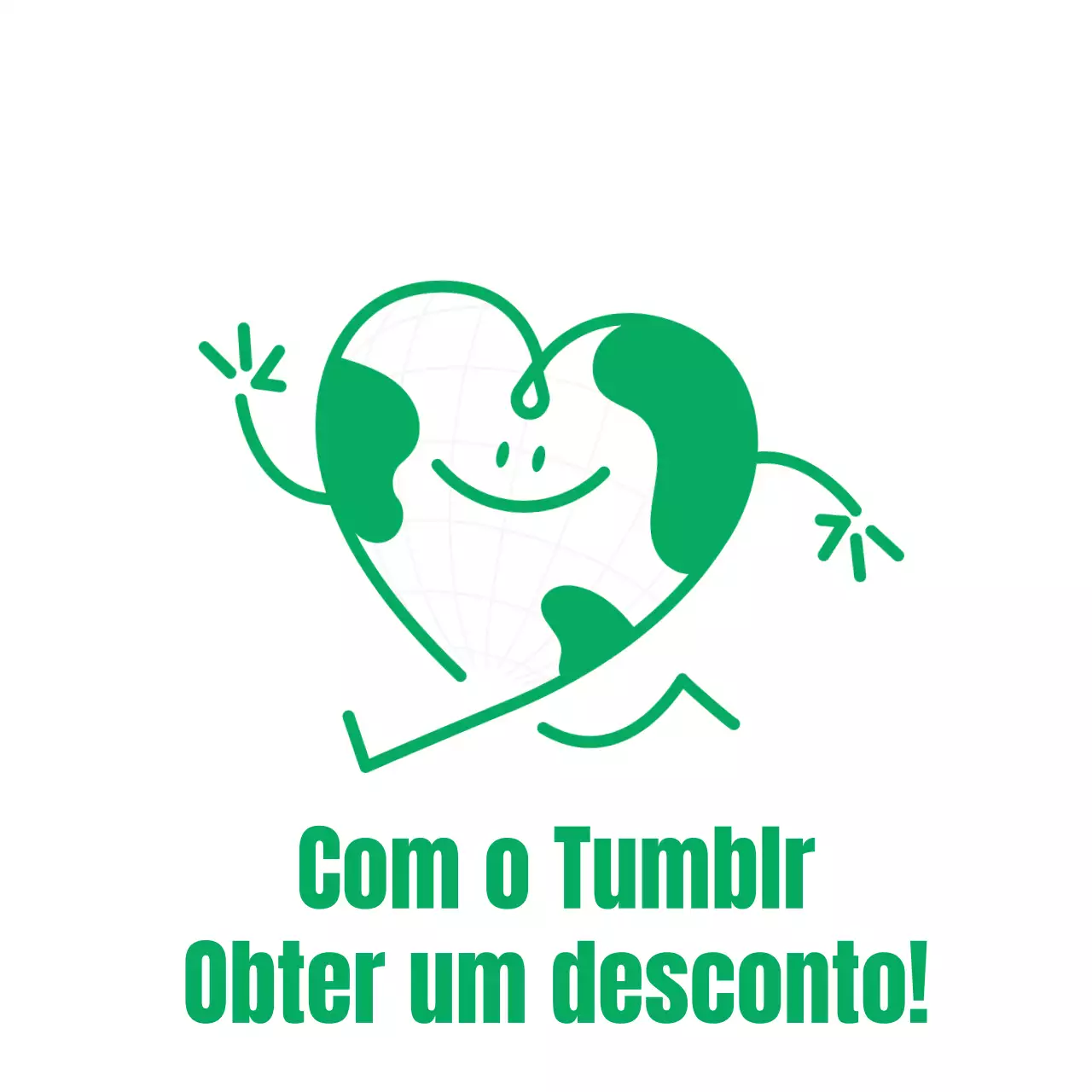 Um anúncio de evento com desconto ecológico com um carácter de terra verde