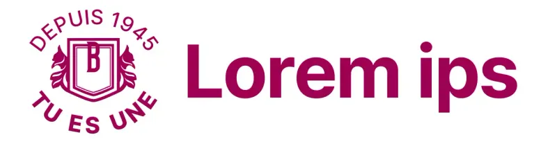 Logo de l'université avec un symbole violet en forme de bouclier