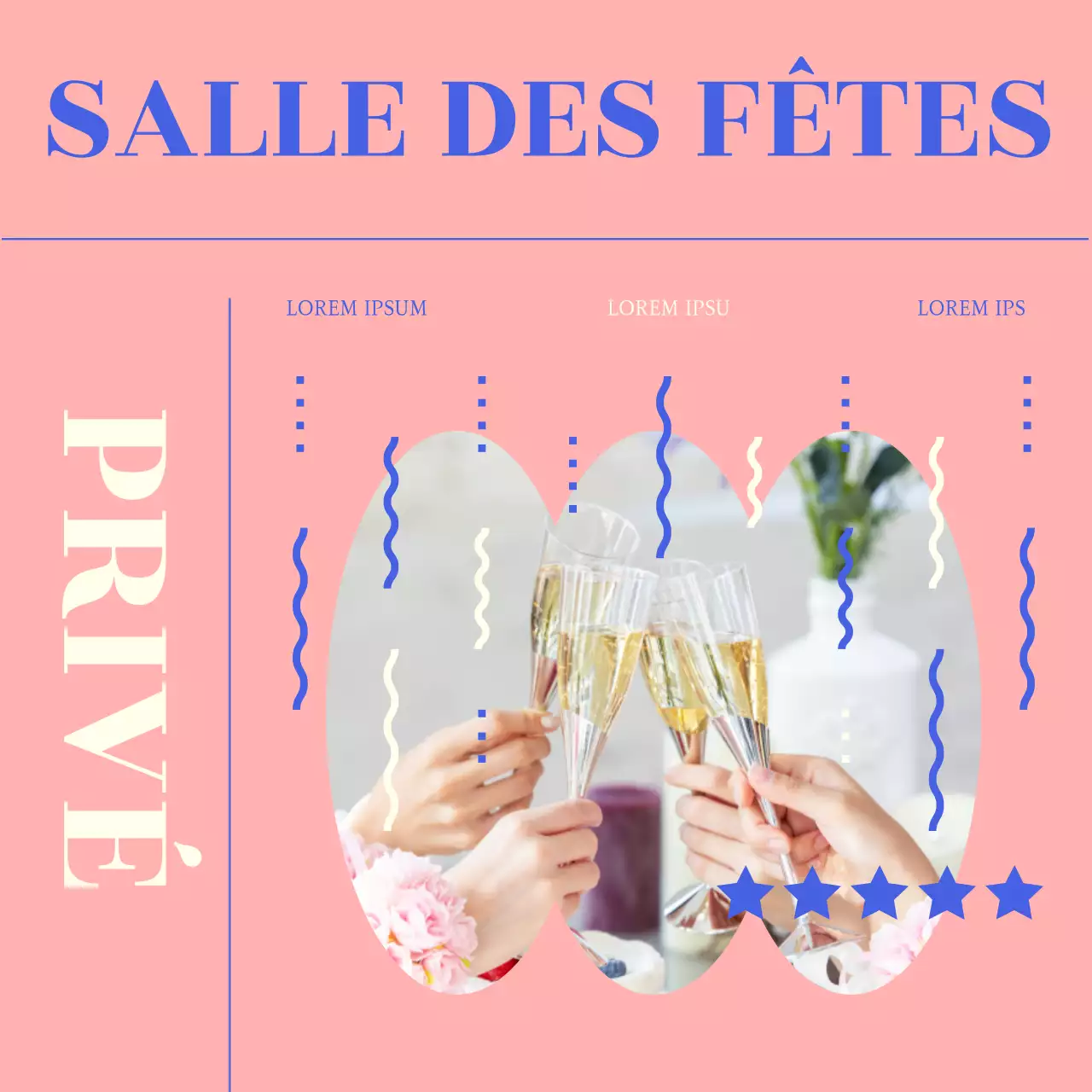 Faites la promotion de votre annonce de salle de fêtes privée en rose