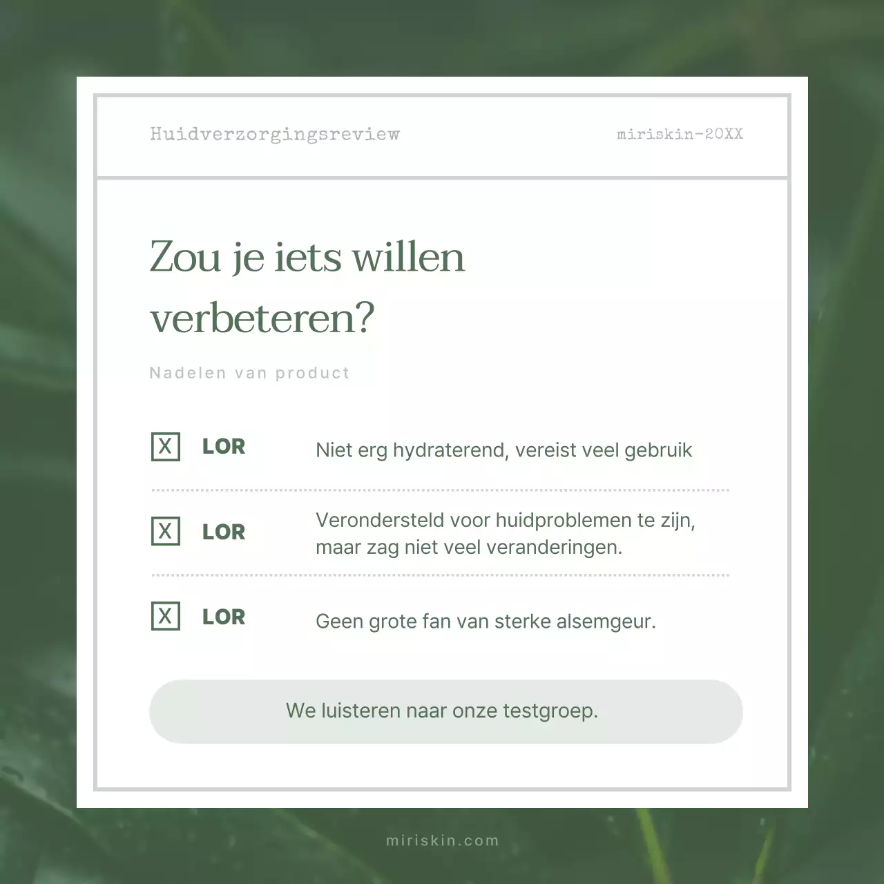 Green's Biologische Cosmetica Review