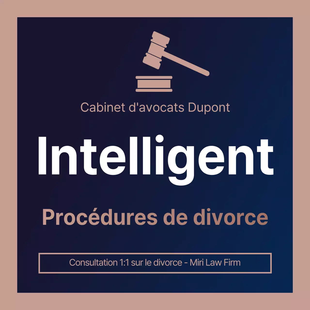 Des conseils juridiques simples en bleu marine, marron et or