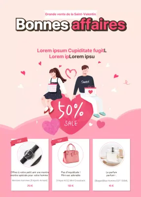 Offres de la Saint-Valentin en rose
