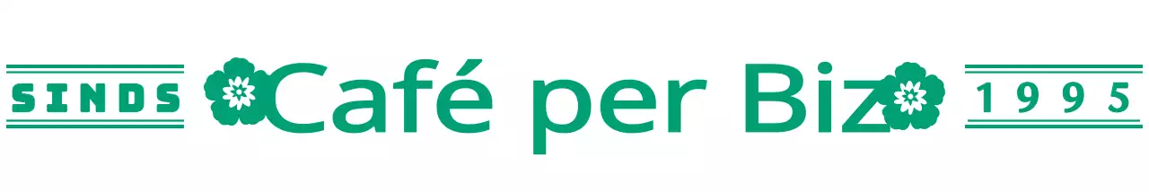 Stijlvol en eenvoudig café-logo in groen