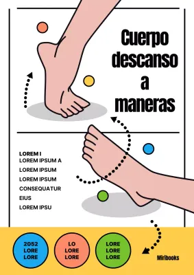 El libro de ejercicios para pies amarillos y azules