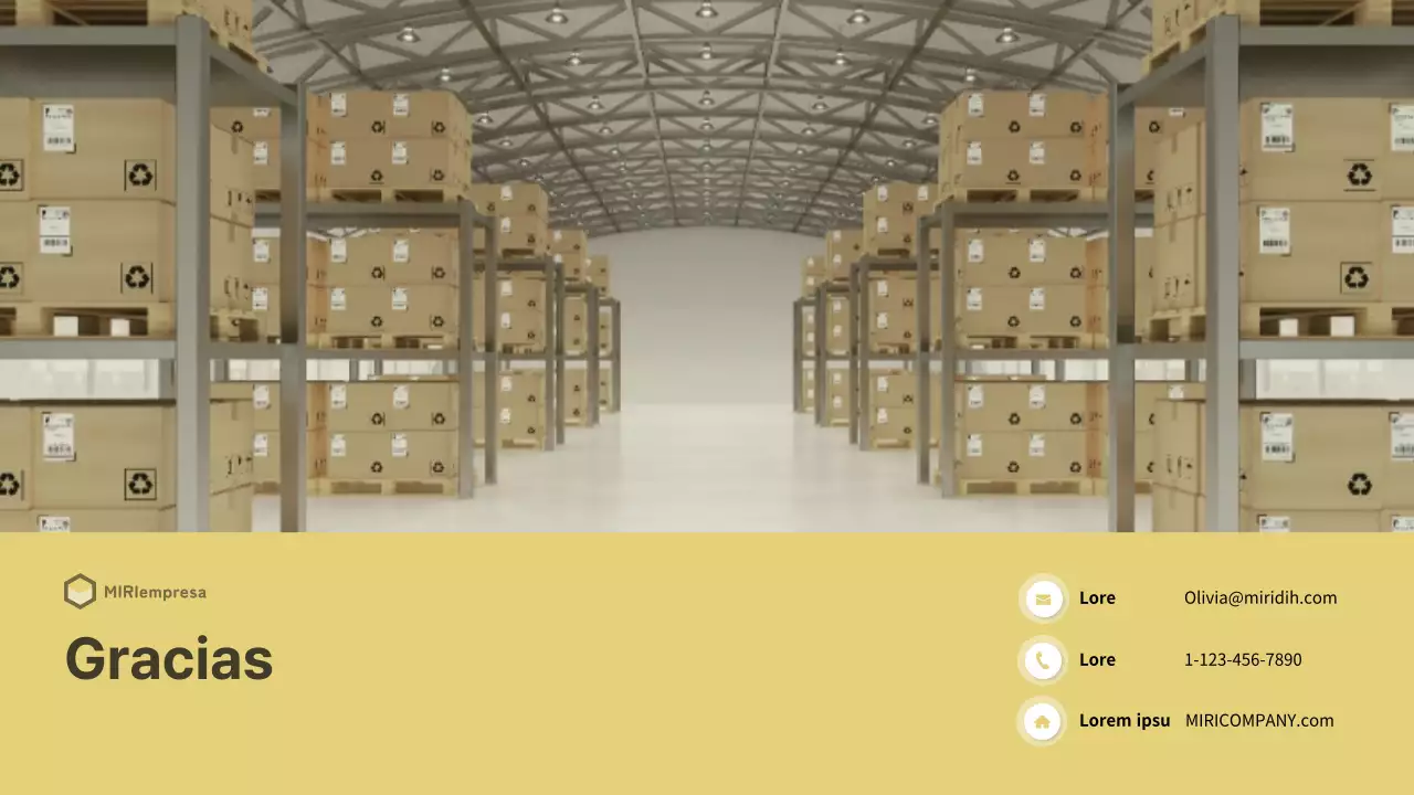 Un plan de empresa de logística limpio y amarillo