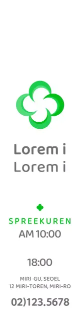 Modern, rond symbool met vier bladen in groen en grijs Logostijl Informeren en promoten van verzekeringsinformatie