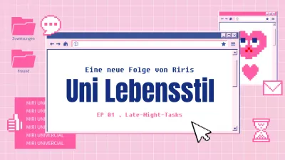 Rosa, digital, Vlog-Inhalte für Einsteiger