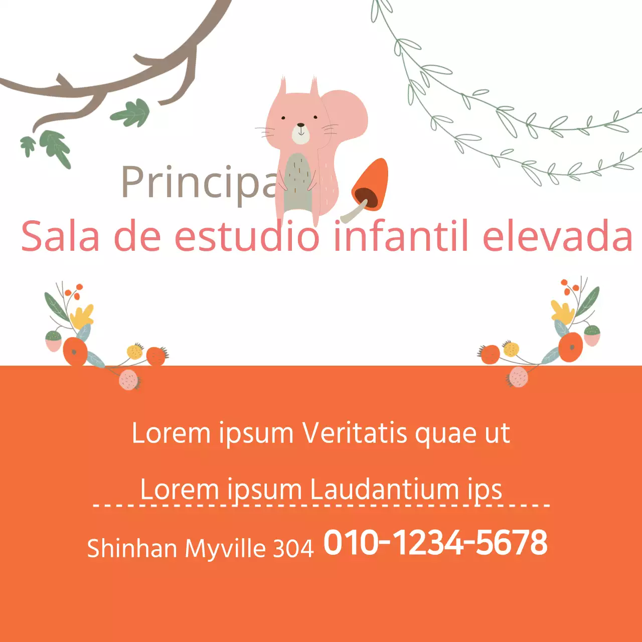 Sala de estudio infantil elevada