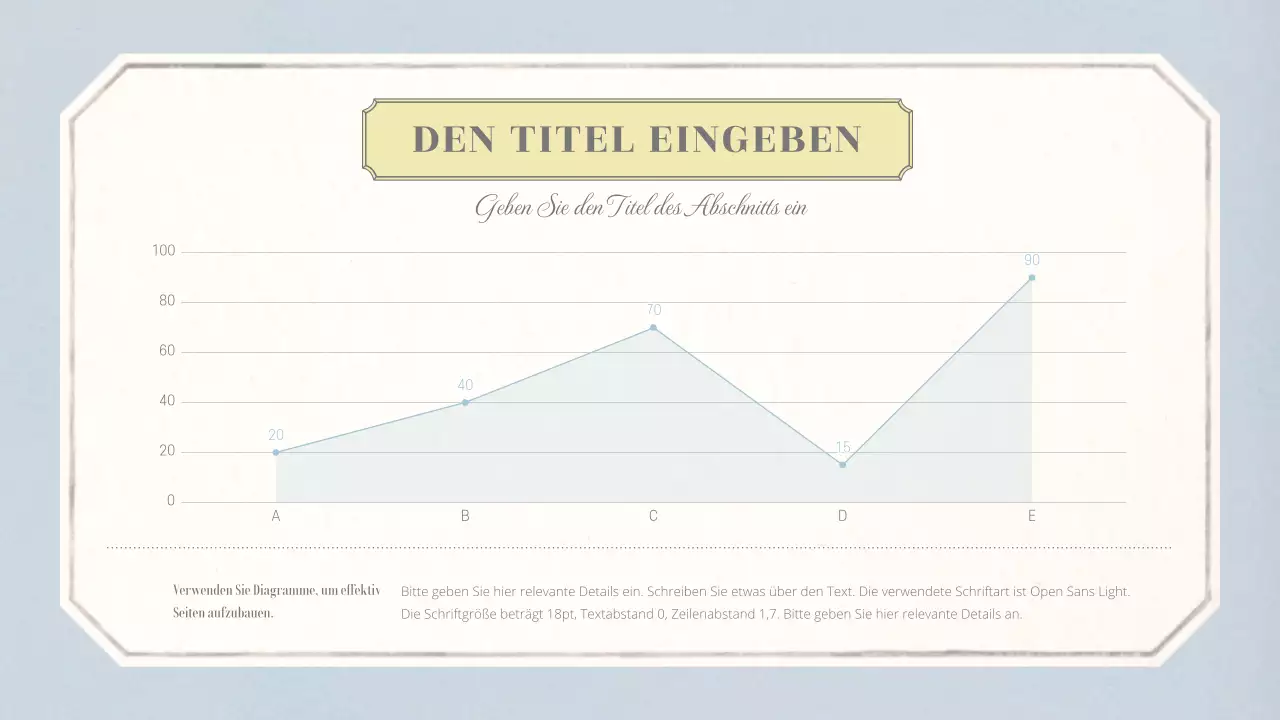 Emotionales konzeptionelles Grundlayout mit Vintage-Tapetenmuster in Beige und Hellblau