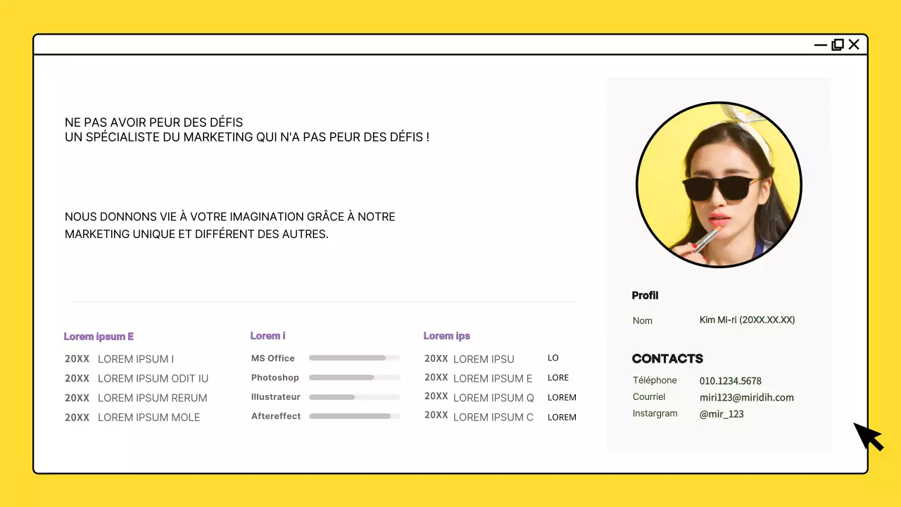 Portefeuille de concepts colorés sur écran d'ordinateur