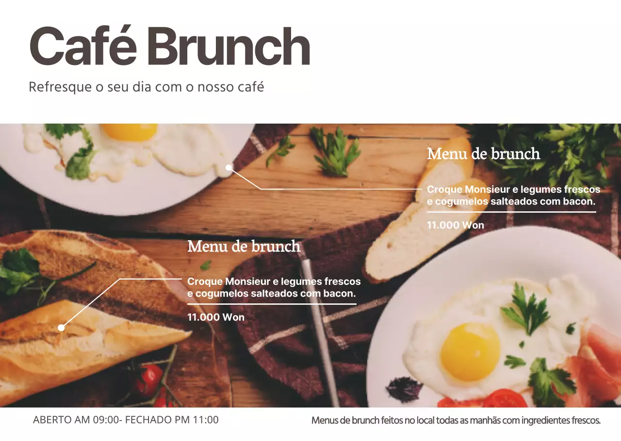 Transparências fotográficas simples para restaurantes
