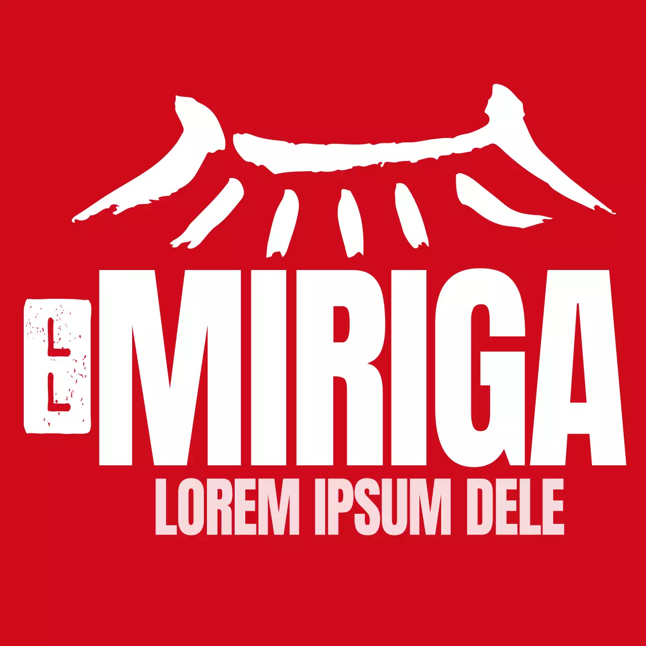 Uma combinação de símbolos tipográficos tradicionais a preto e vermelho, logótipo e selo para os funcionários e clientes de um restaurante coreano.