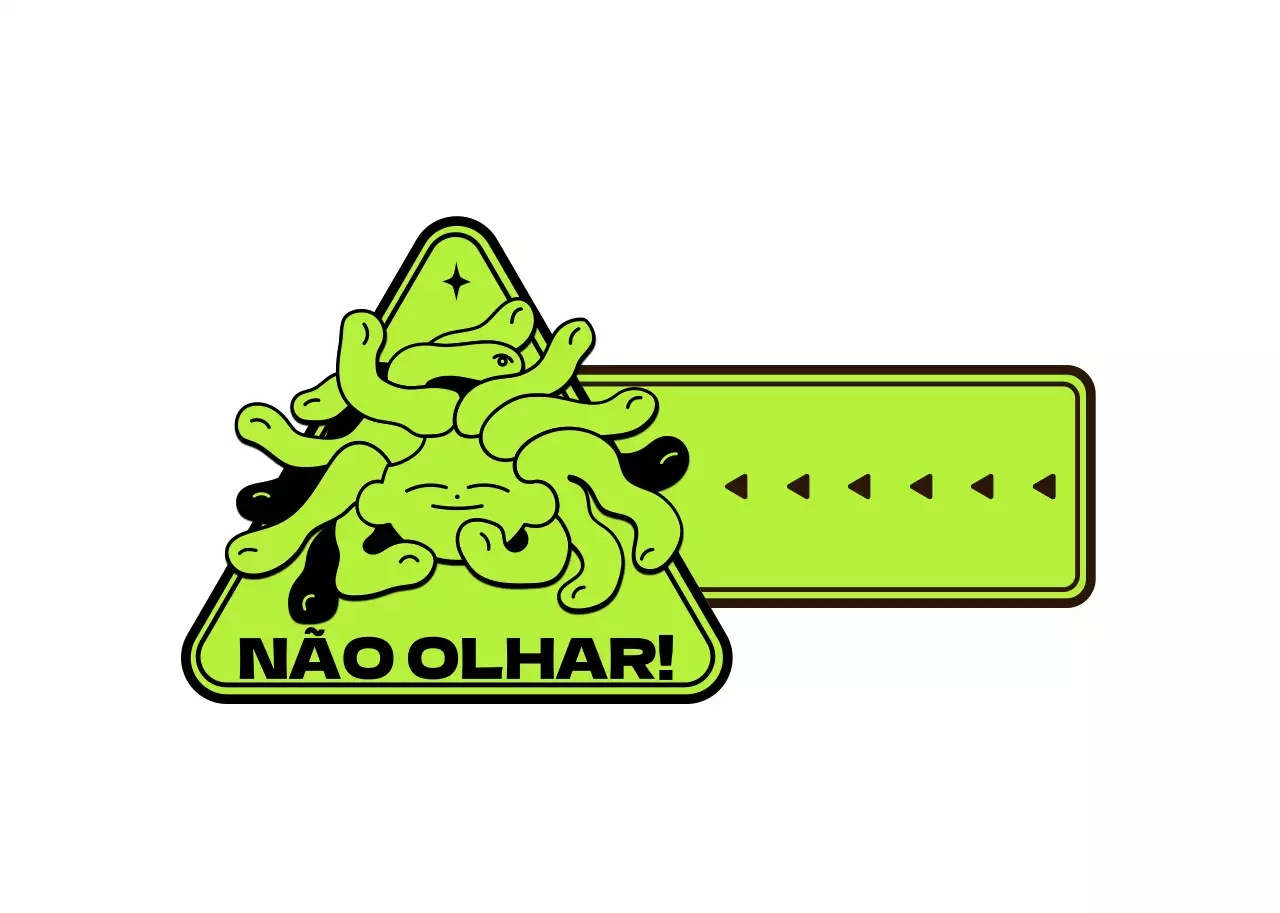 Um conceito de logótipo de emblema ilustrado bonito e moderno em chartreuse para bens pessoais.
