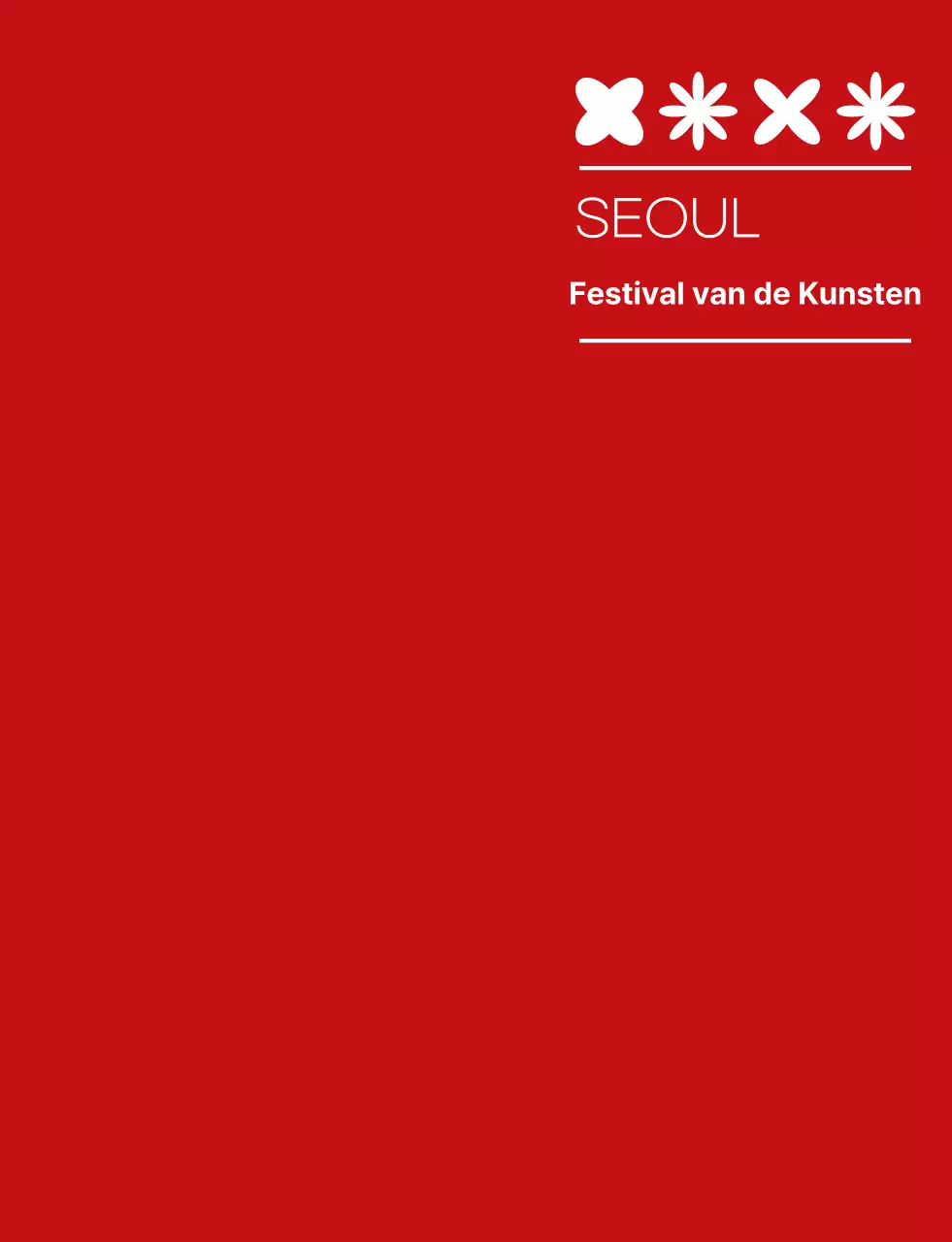rood en wit eenvoudig kunstenfestival symbool pictogram logo stijl cultureel festival personeel