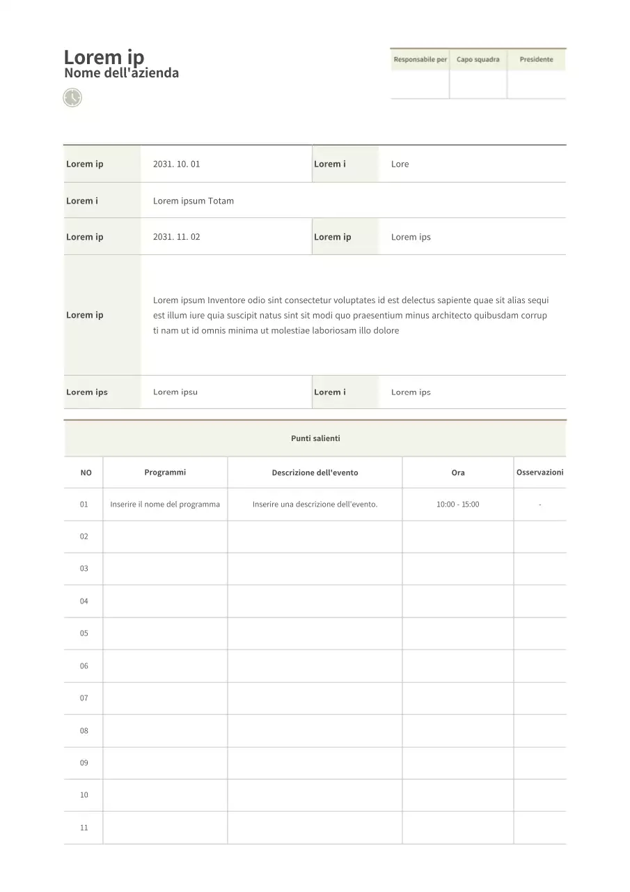 Organizzatore di eventi semplice e marrone