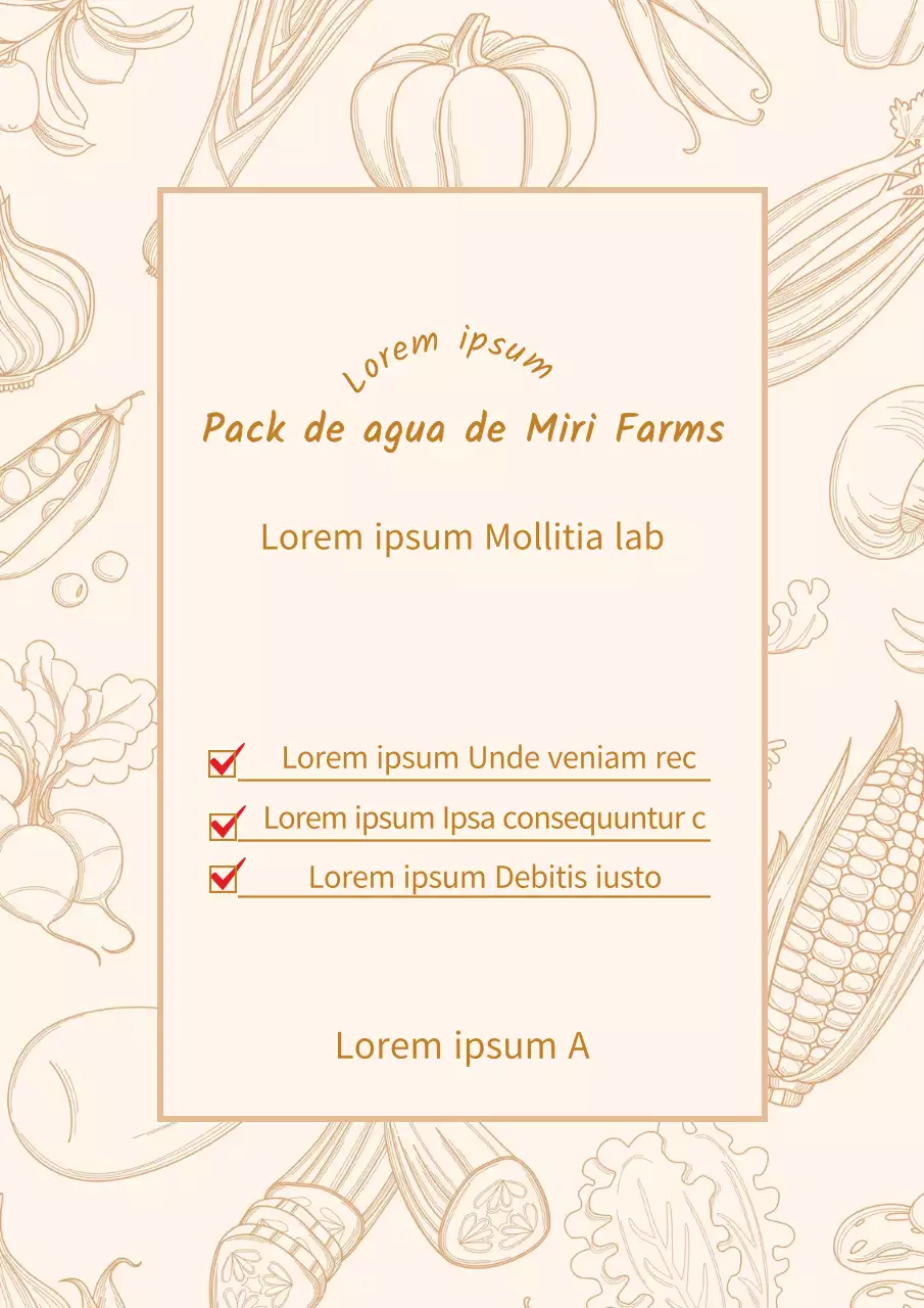 Promociona tu granja ecológica en beige y chic