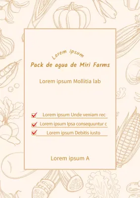 Promociona tu granja ecológica en beige y chic