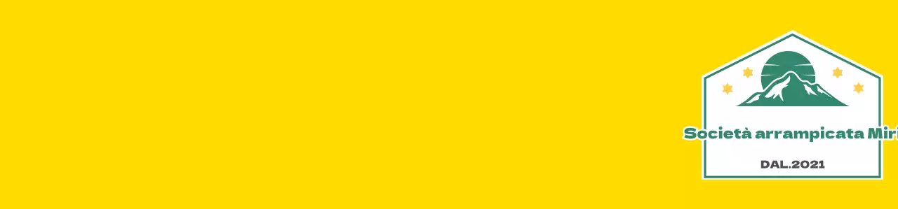 Gilet associativo con illustrazione di montagna gialla bianca verde e logo del club di alpinismo