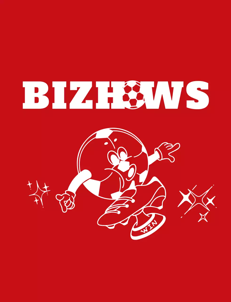 Rood en wit komisch voetbal karakter illustratie stijl voetbal sportclub