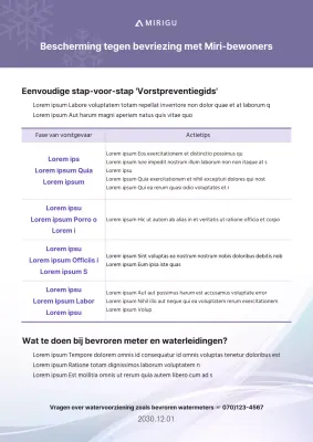 Formatteer een paars getint bericht ter voorkoming van bevriezing