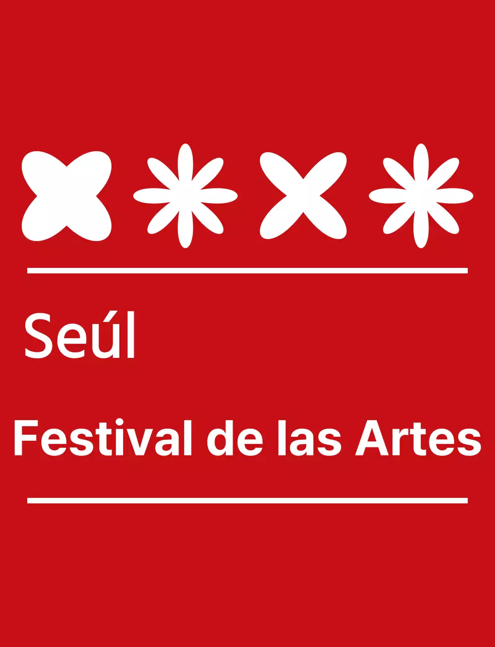 rojo y blanco simple festival de las artes símbolo icono logotipo estilo festival cultural personal