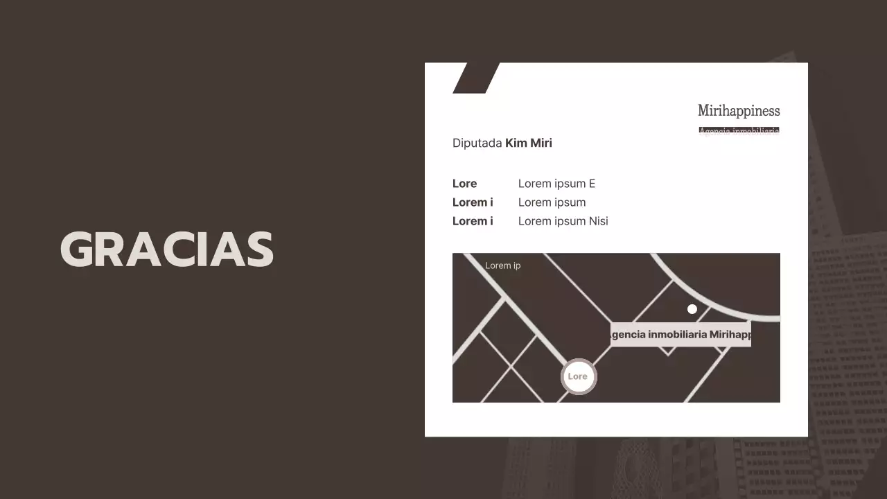 Folleto sencillo en blanco y marrón de inversión inmobiliaria comercial