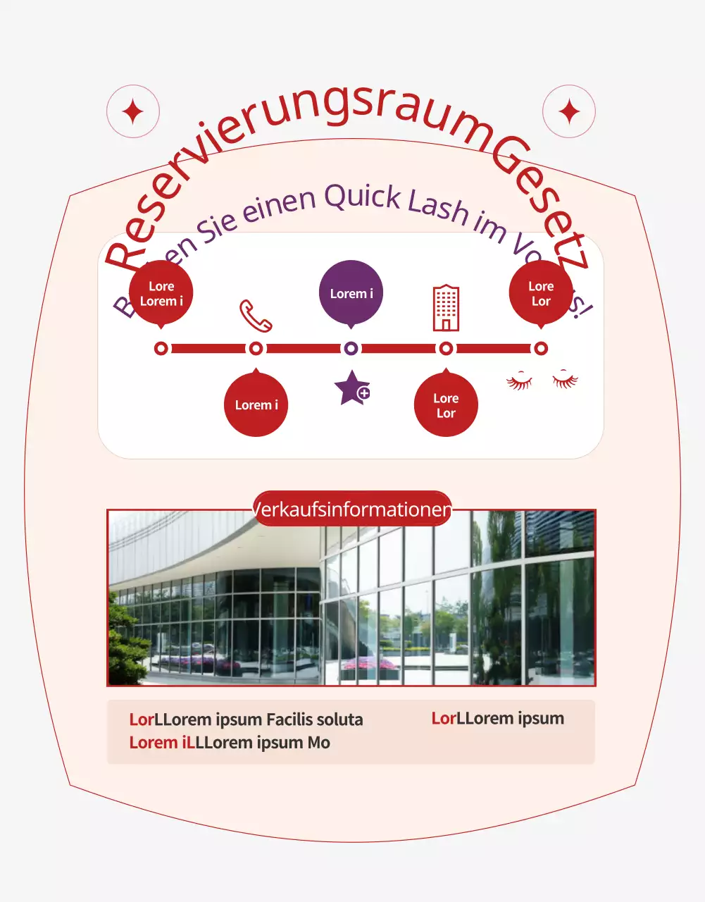 Werben Sie für schöne Wimpernverlängerungen in Rosa (Detailseite)