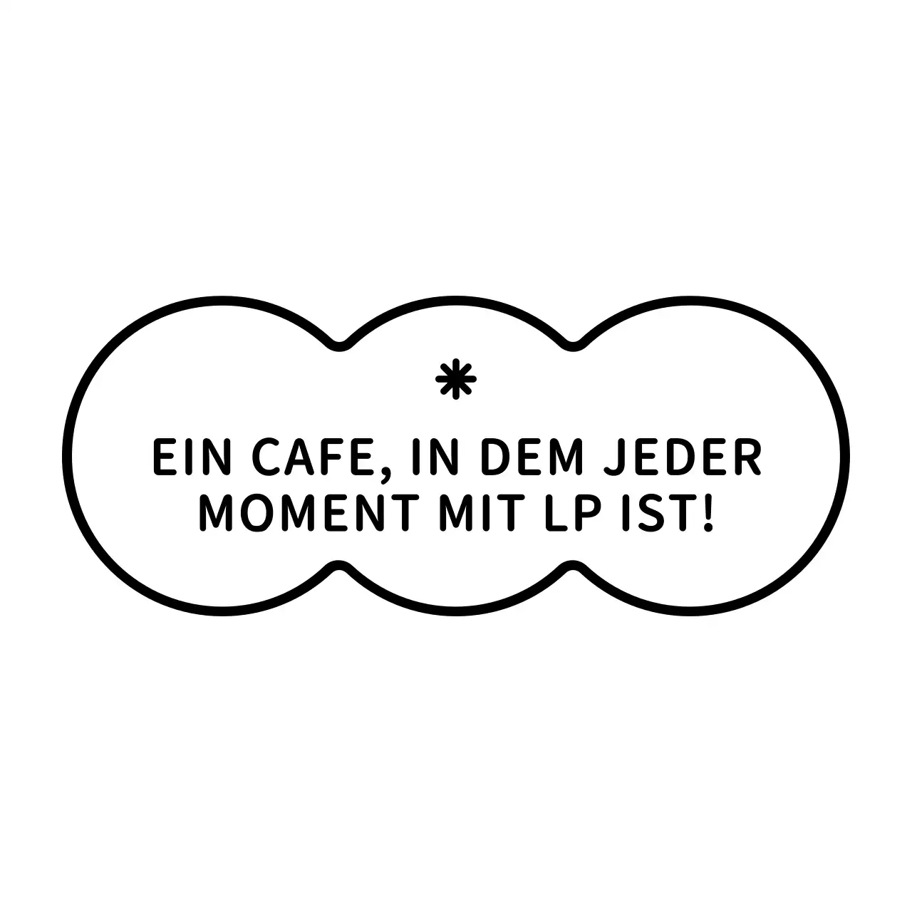 Einfach und niedlich illustriert Emblem Logo Stil Cafe