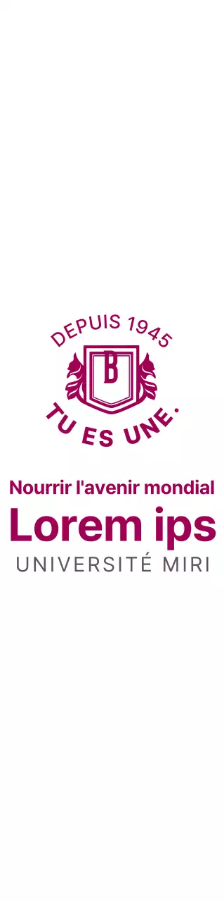 Concept simple avec un logo d'université de couleur vin