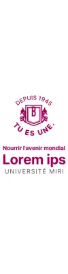 Concept simple avec un logo d'université de couleur vin
